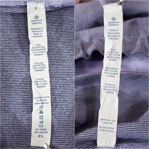 Lululemon Stride Jacket Size 6 Lilac Heathered Coal Wee Stripe Full Zip Hoodie - Picture 13 of 16